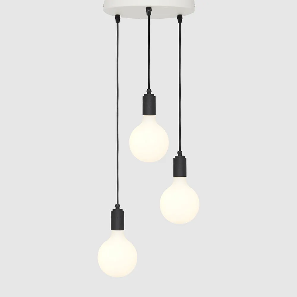 3 Drop Pendant Light   8W G125 Globe