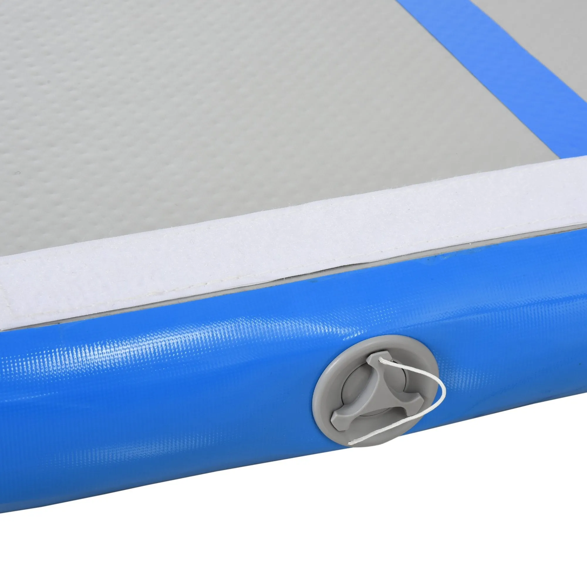 3m Gymnastics Mat Inflatable PVC Yoga Training Exercise Mat w/ Pump Blue