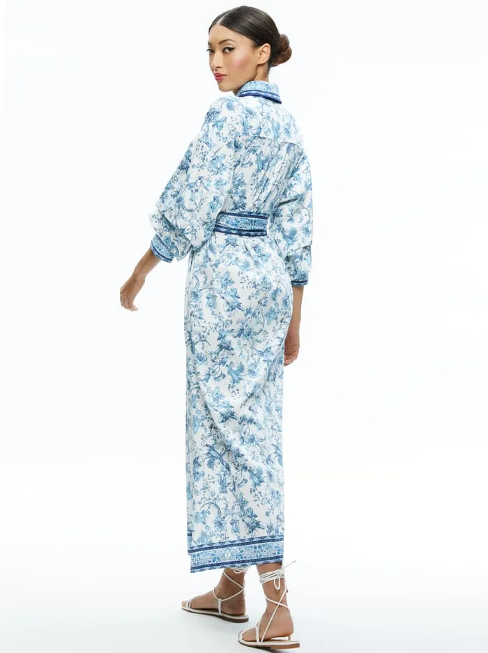 Alice   Olivia - Tanika Button Down Maxi Dress - Je L’adore Spring Sky