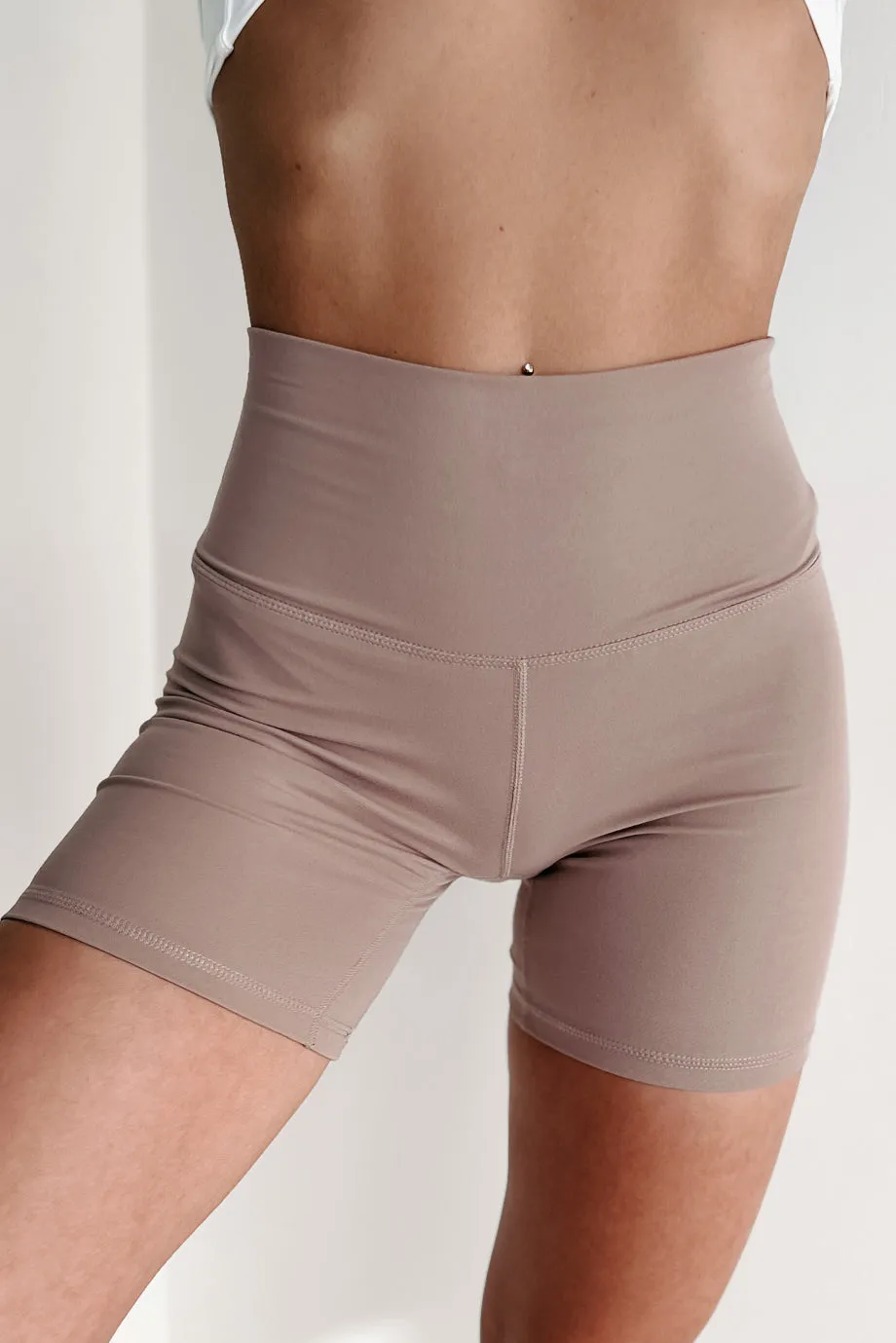 Alpha Mode Solid Biker Shorts (Pink Clay)