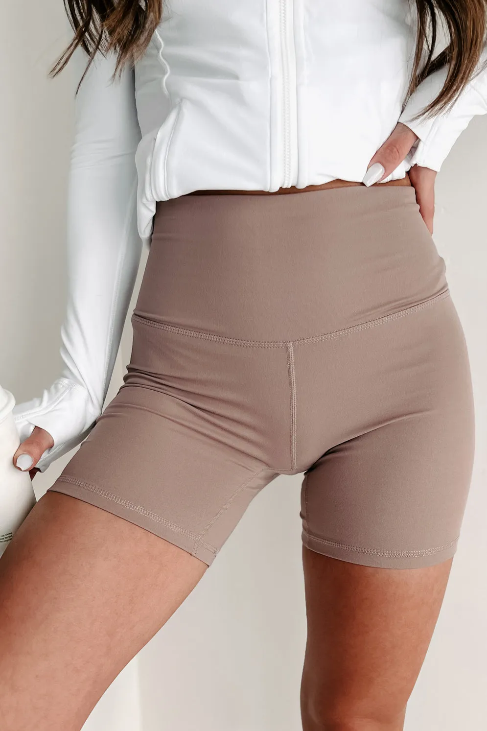 Alpha Mode Solid Biker Shorts (Pink Clay)