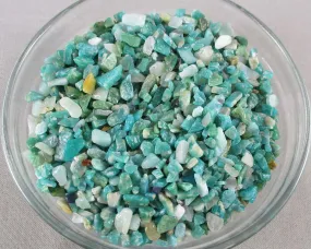 Amazonite Stone Chips 100g - Undrilled (G041-1)