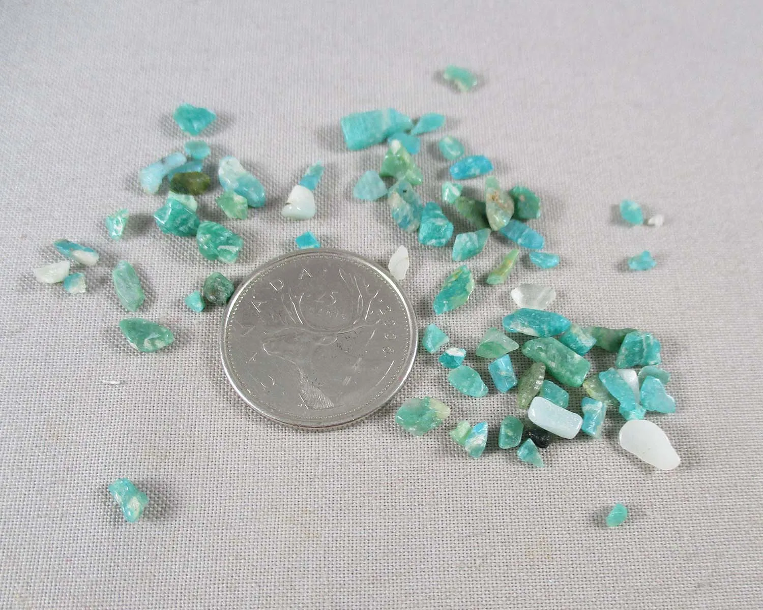 Amazonite Stone Chips 100g - Undrilled (G041-1)