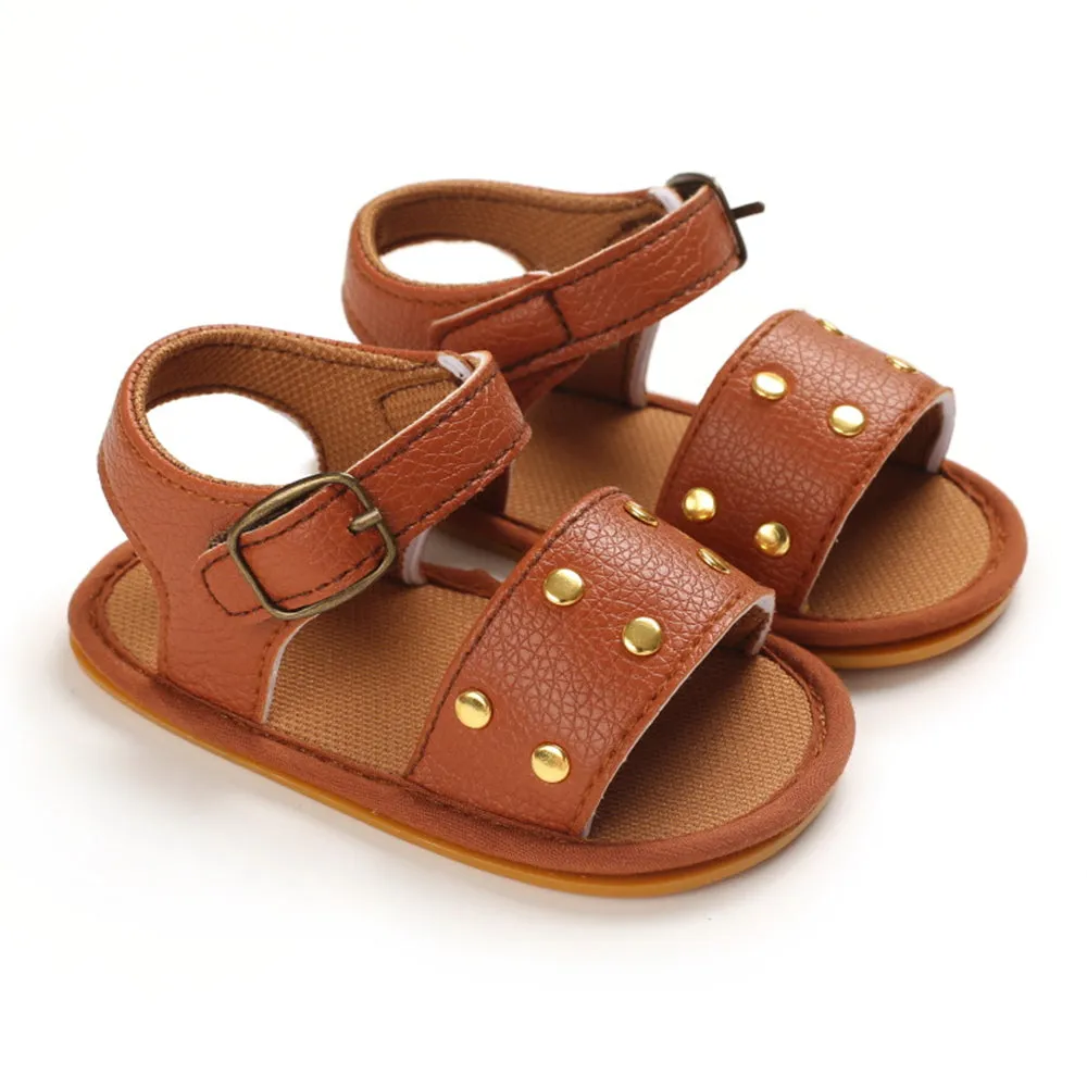 Baby Girls Buckle PU Sandals Infant Shoes Baby Shoe Wholesale