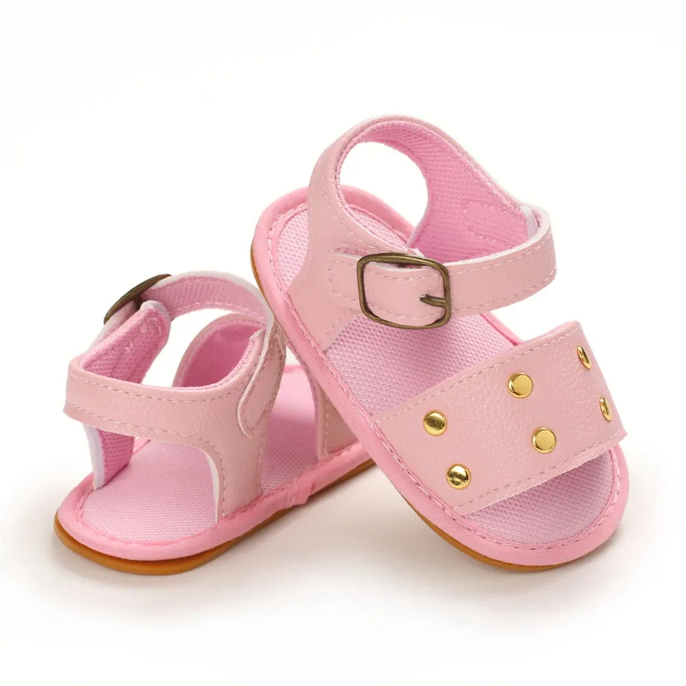 Baby Girls Buckle PU Sandals Infant Shoes Baby Shoe Wholesale