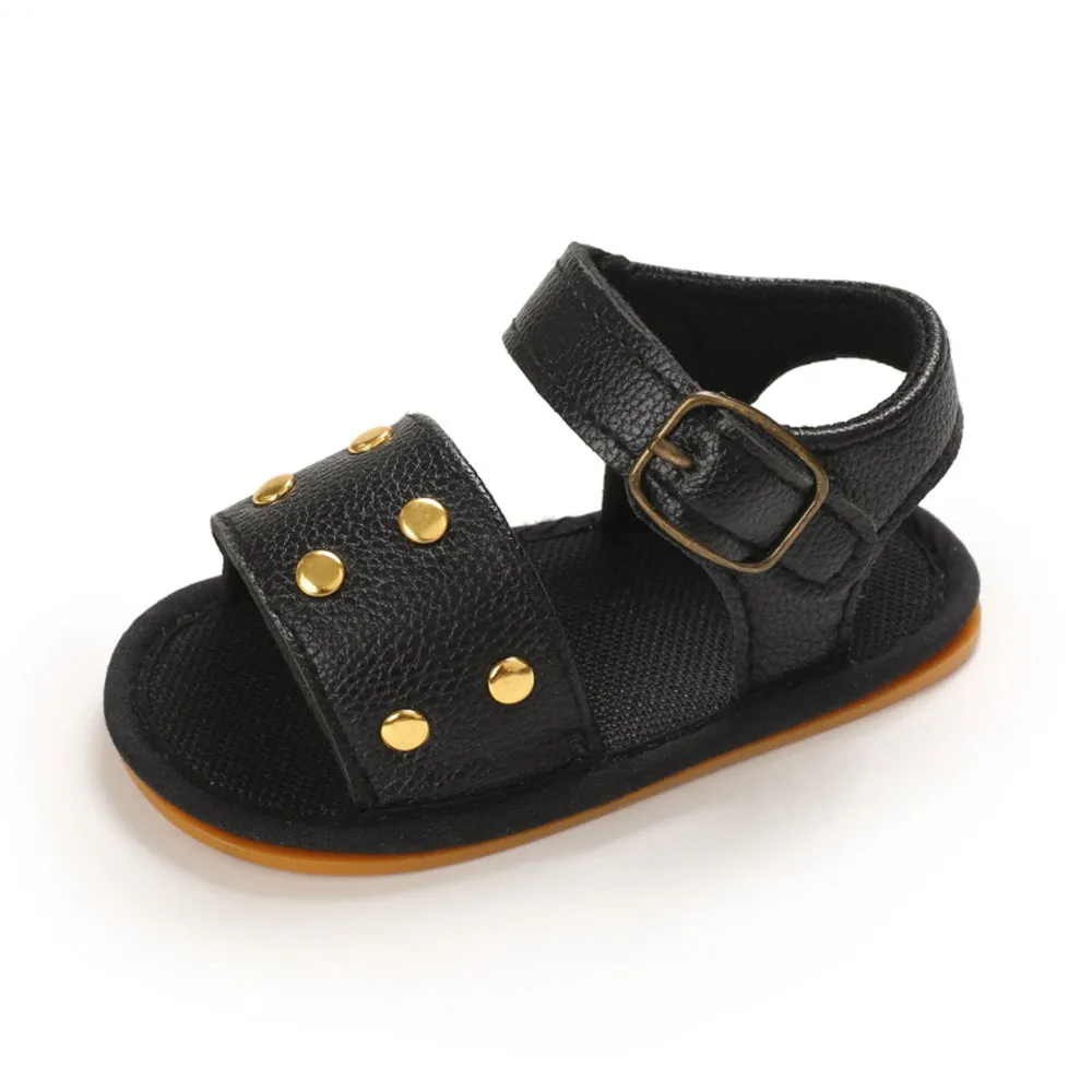 Baby Girls Buckle PU Sandals Infant Shoes Baby Shoe Wholesale