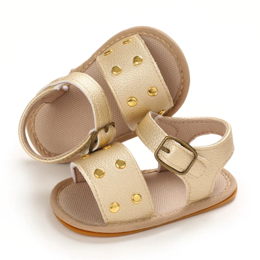 Baby Girls Buckle PU Sandals Infant Shoes Baby Shoe Wholesale