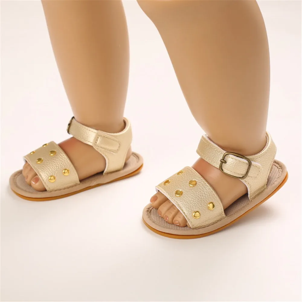 Baby Girls Buckle PU Sandals Infant Shoes Baby Shoe Wholesale