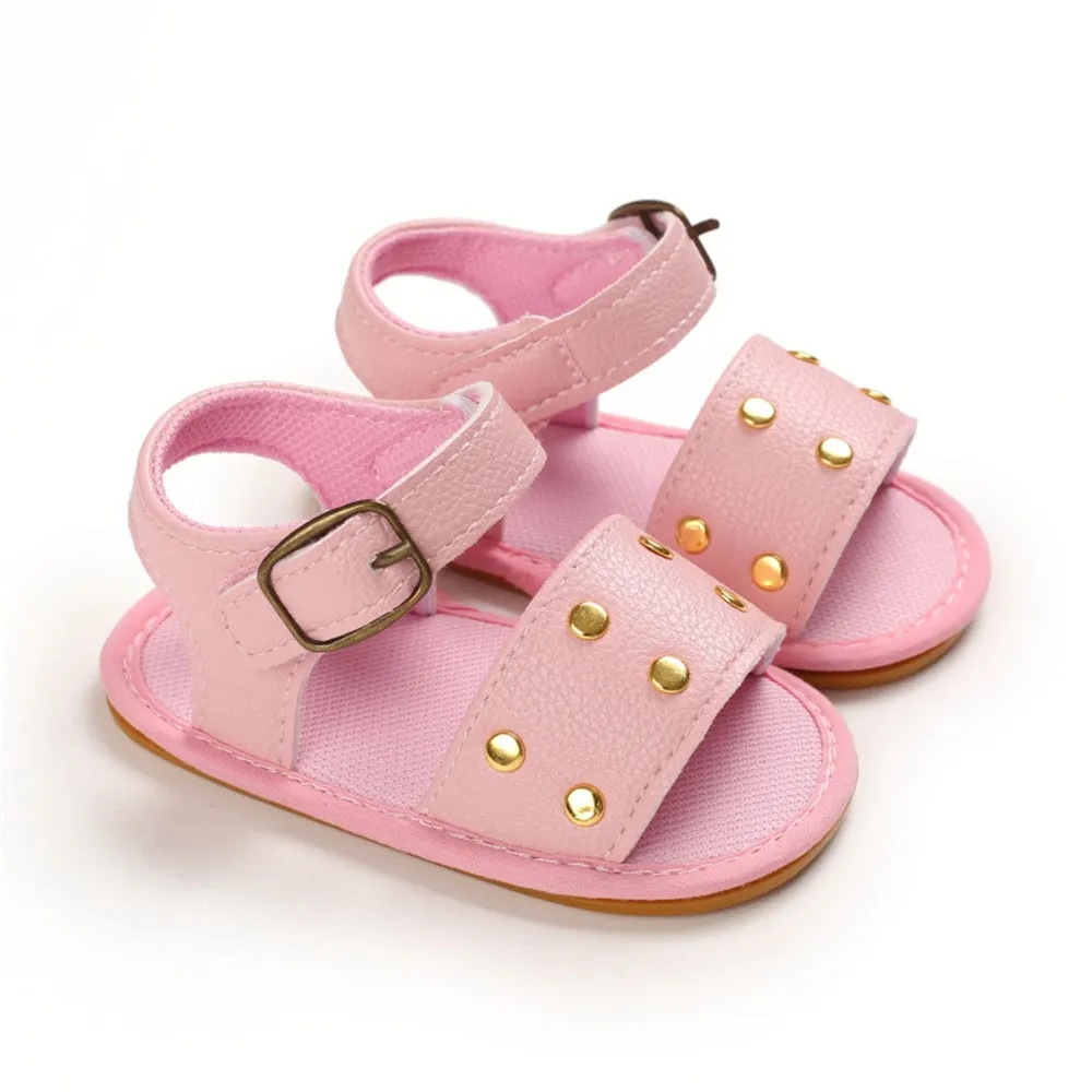 Baby Girls Buckle PU Sandals Infant Shoes Baby Shoe Wholesale