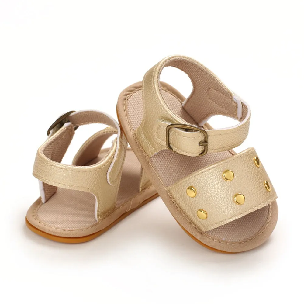 Baby Girls Buckle PU Sandals Infant Shoes Baby Shoe Wholesale