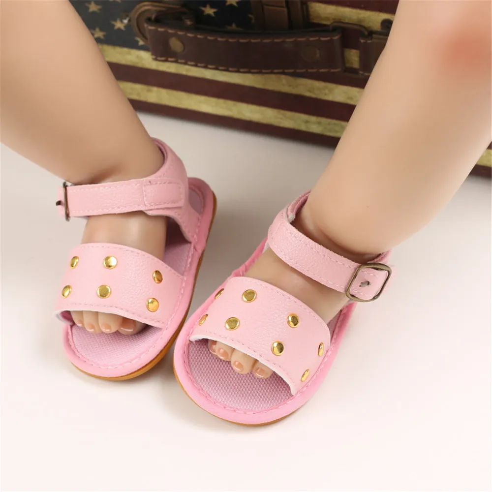 Baby Girls Buckle PU Sandals Infant Shoes Baby Shoe Wholesale