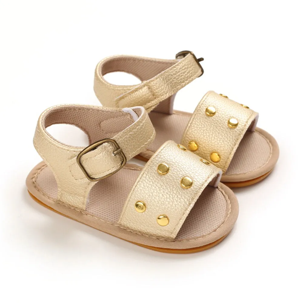 Baby Girls Buckle PU Sandals Infant Shoes Baby Shoe Wholesale