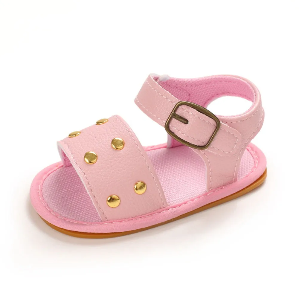 Baby Girls Buckle PU Sandals Infant Shoes Baby Shoe Wholesale