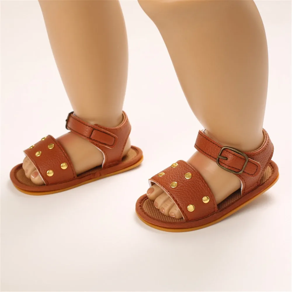 Baby Girls Buckle PU Sandals Infant Shoes Baby Shoe Wholesale