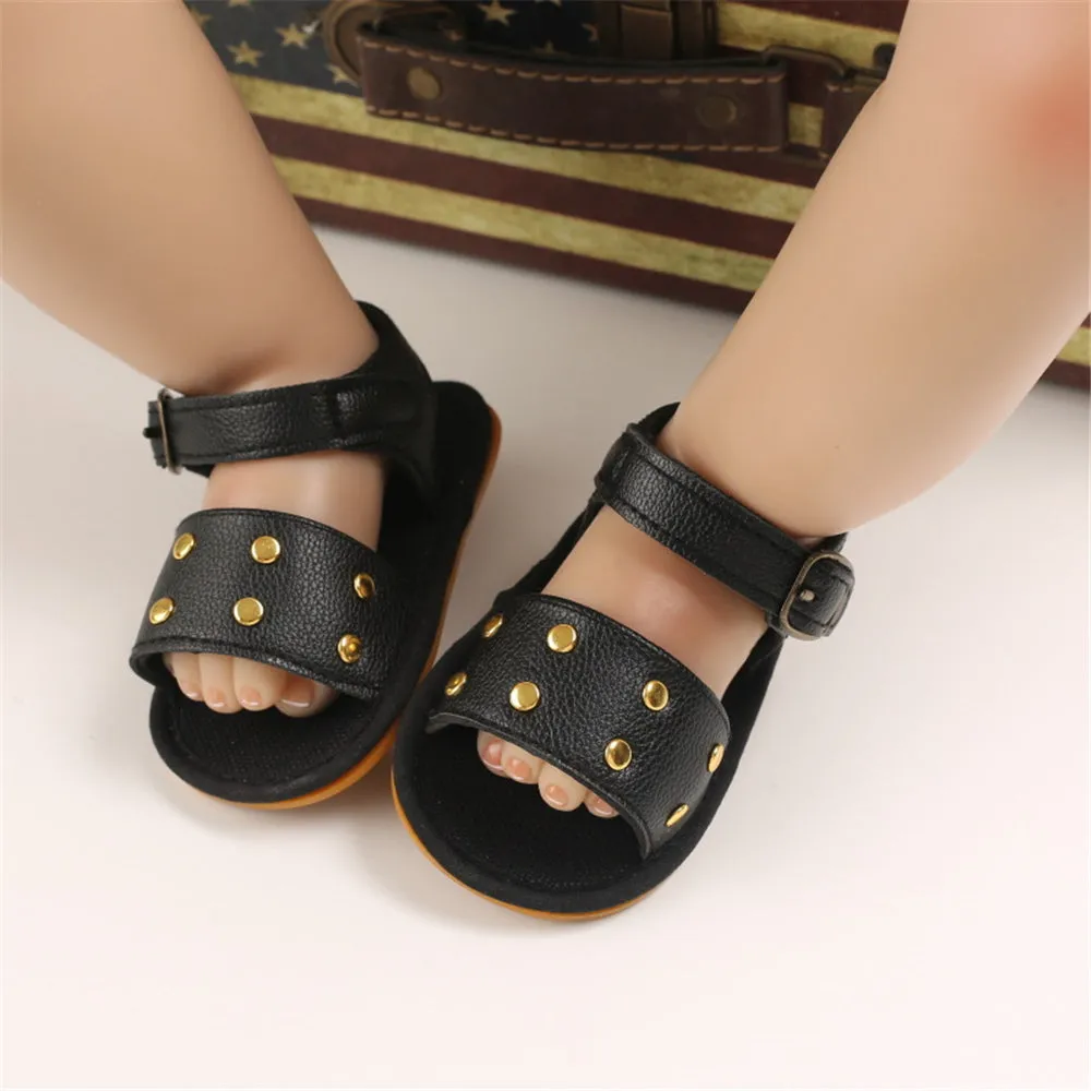 Baby Girls Buckle PU Sandals Infant Shoes Baby Shoe Wholesale