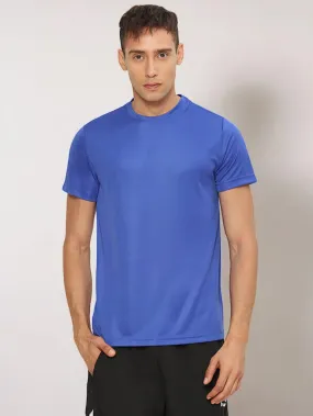 Budoc Round Neck Half Sleeve Solid Regular fit Polyester T-shirt for Men Comfortable Breathable Fabric Stretchable for Everyday Use Ideal for Yoga Training Gym Running or Performance