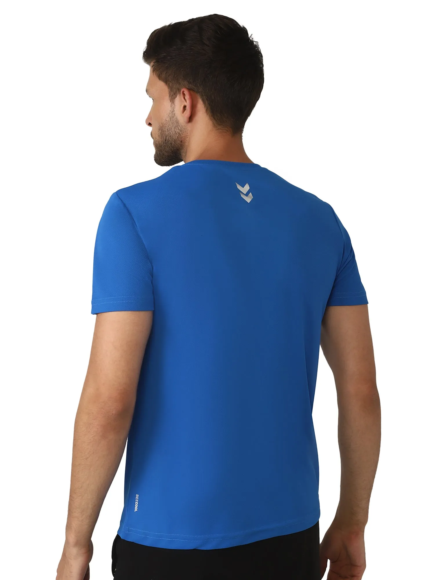 Budoc Round Neck Half Sleeve Solid Regular fit Polyester T-shirt for Men Comfortable Breathable Fabric Stretchable for Everyday Use Ideal for Yoga Training Gym Running or Performance