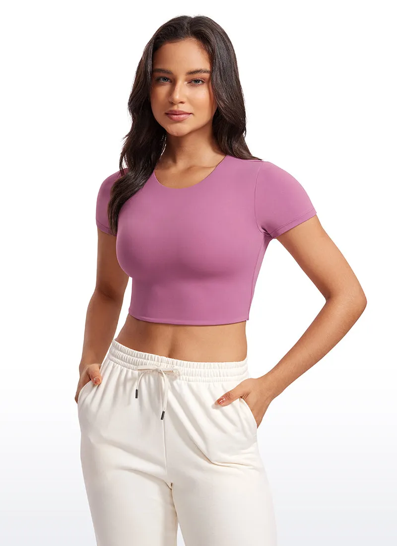 Butterluxe Double Lined Cropped Short Sleeves