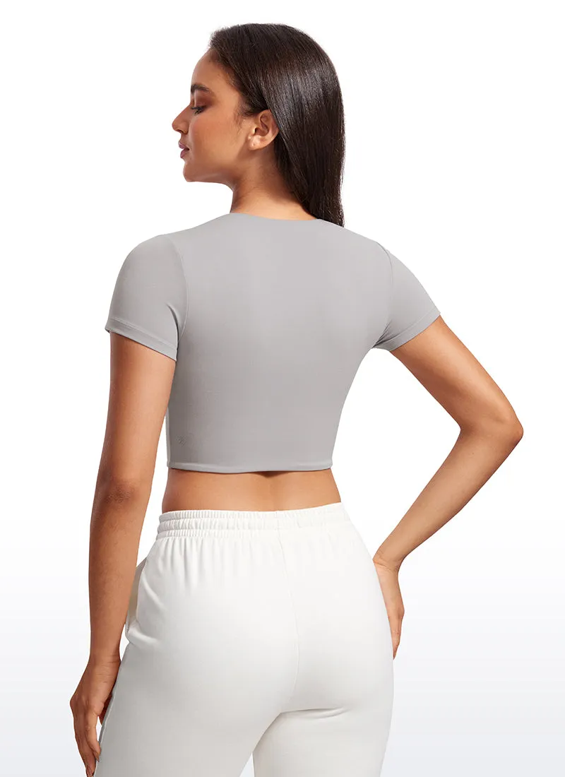 Butterluxe Double Lined Cropped Short Sleeves