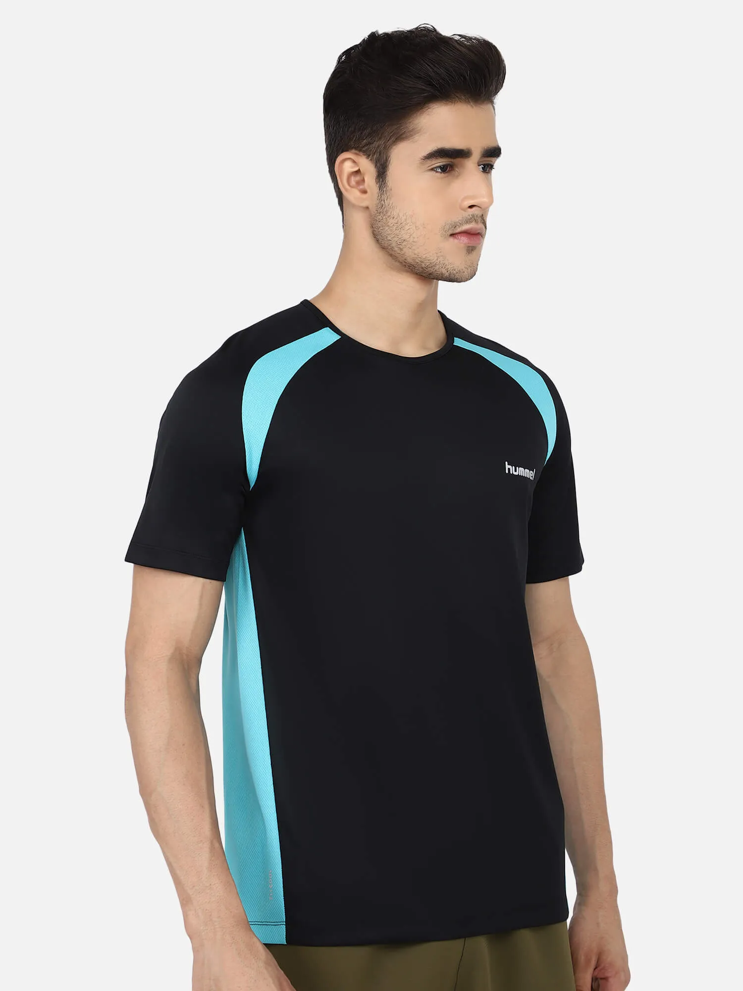 Calin Round Neck Half Sleeve Solid Regular fit Polyester T-shirt for Men Comfortable Breathable Fabric Stretchable for Everyday Use Ideal for Yoga Training Gym Running or Performance