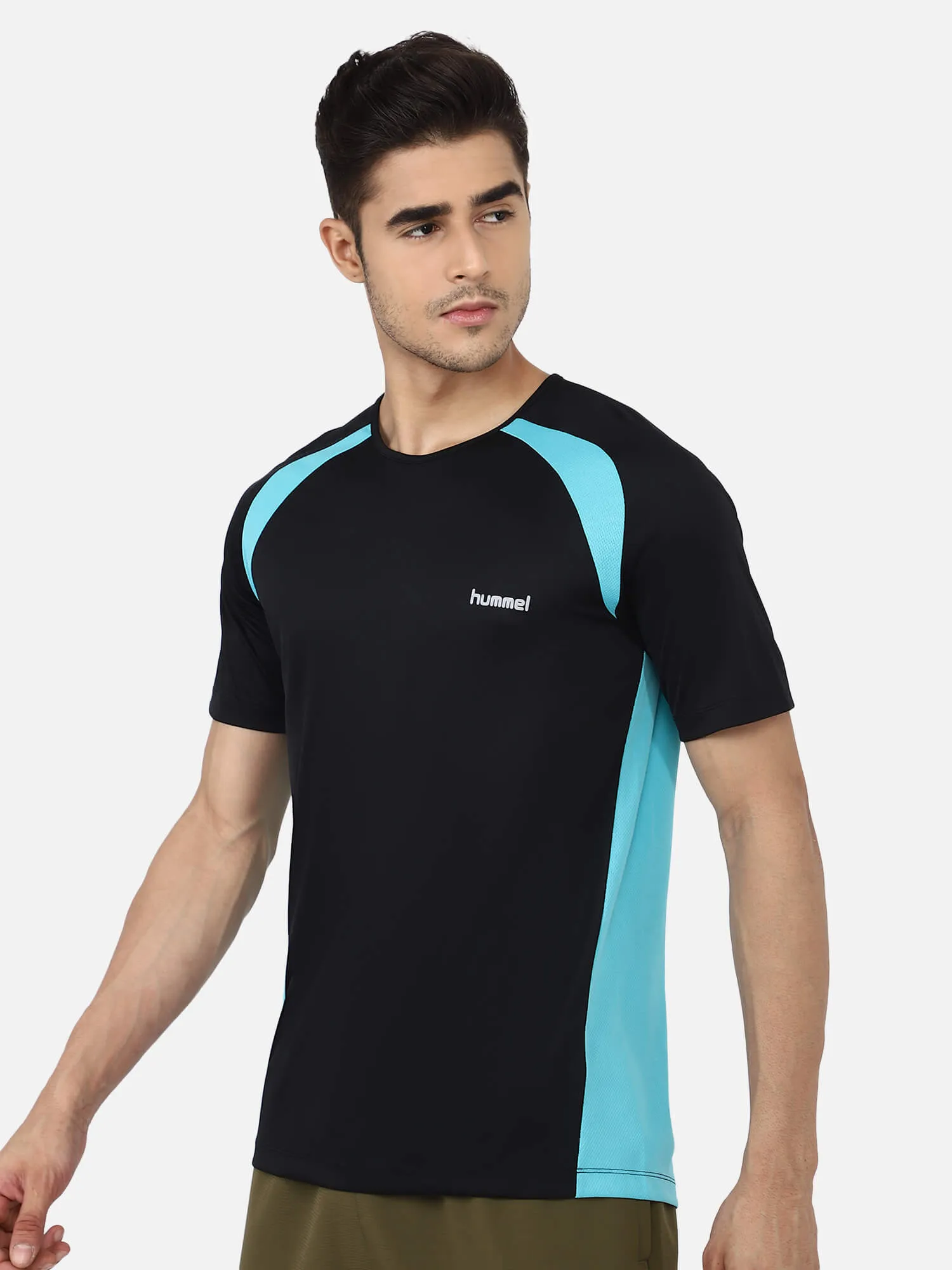 Calin Round Neck Half Sleeve Solid Regular fit Polyester T-shirt for Men Comfortable Breathable Fabric Stretchable for Everyday Use Ideal for Yoga Training Gym Running or Performance