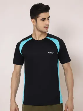 Calin Round Neck Half Sleeve Solid Regular fit Polyester T-shirt for Men Comfortable Breathable Fabric Stretchable for Everyday Use Ideal for Yoga Training Gym Running or Performance