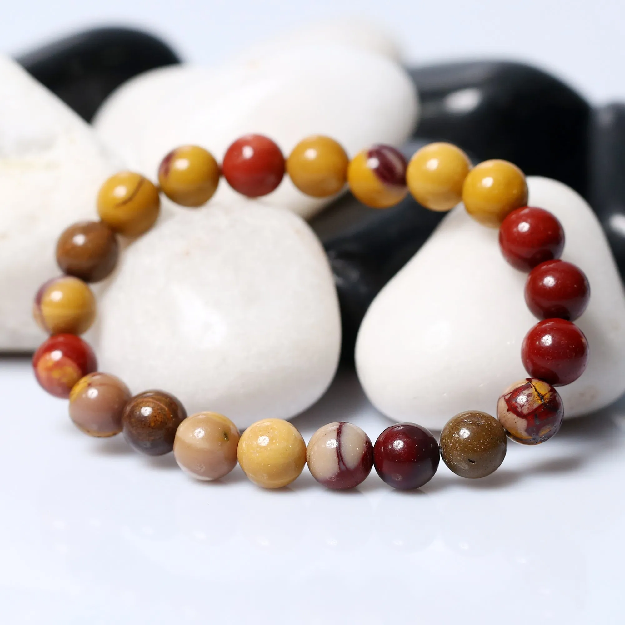 Certified Mookaite 8mm Natural Stone Bracelet