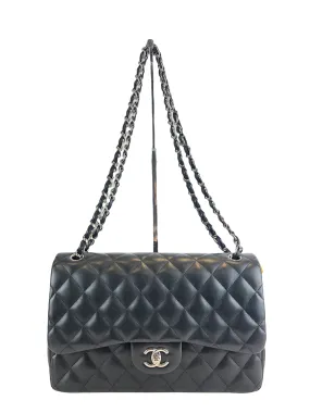 Chanel Black Lambskin Classic ‘Jumbo’ Double Flap