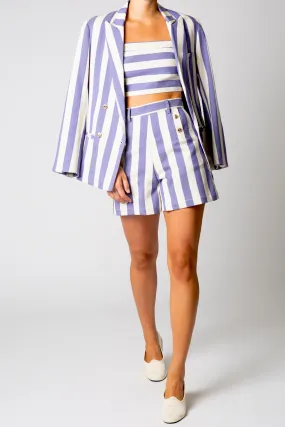 Chiara Oversized Striped Busatti Blazer - Capri