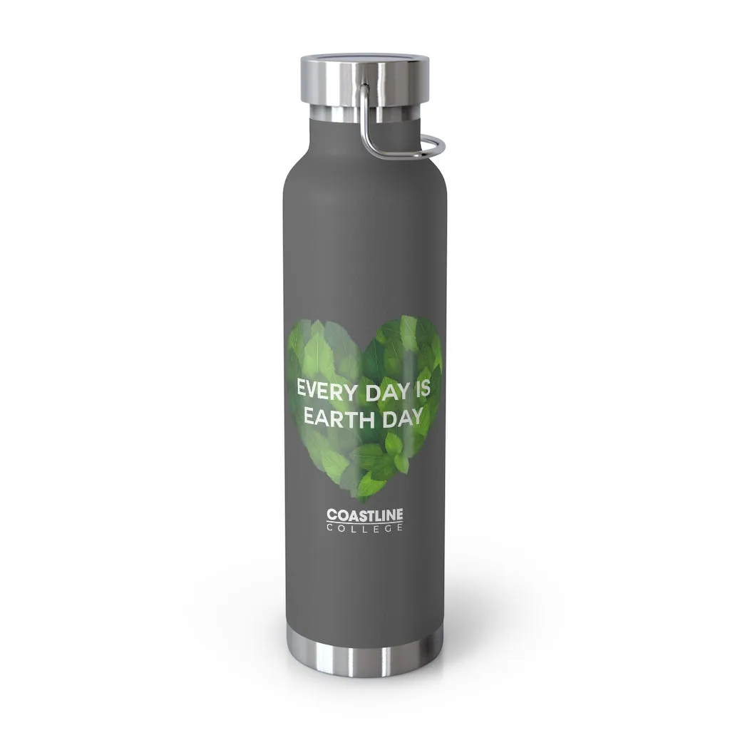 Coastline "Earth Day is Every Day" Copper Vacuum Insulated Bottle, 22oz