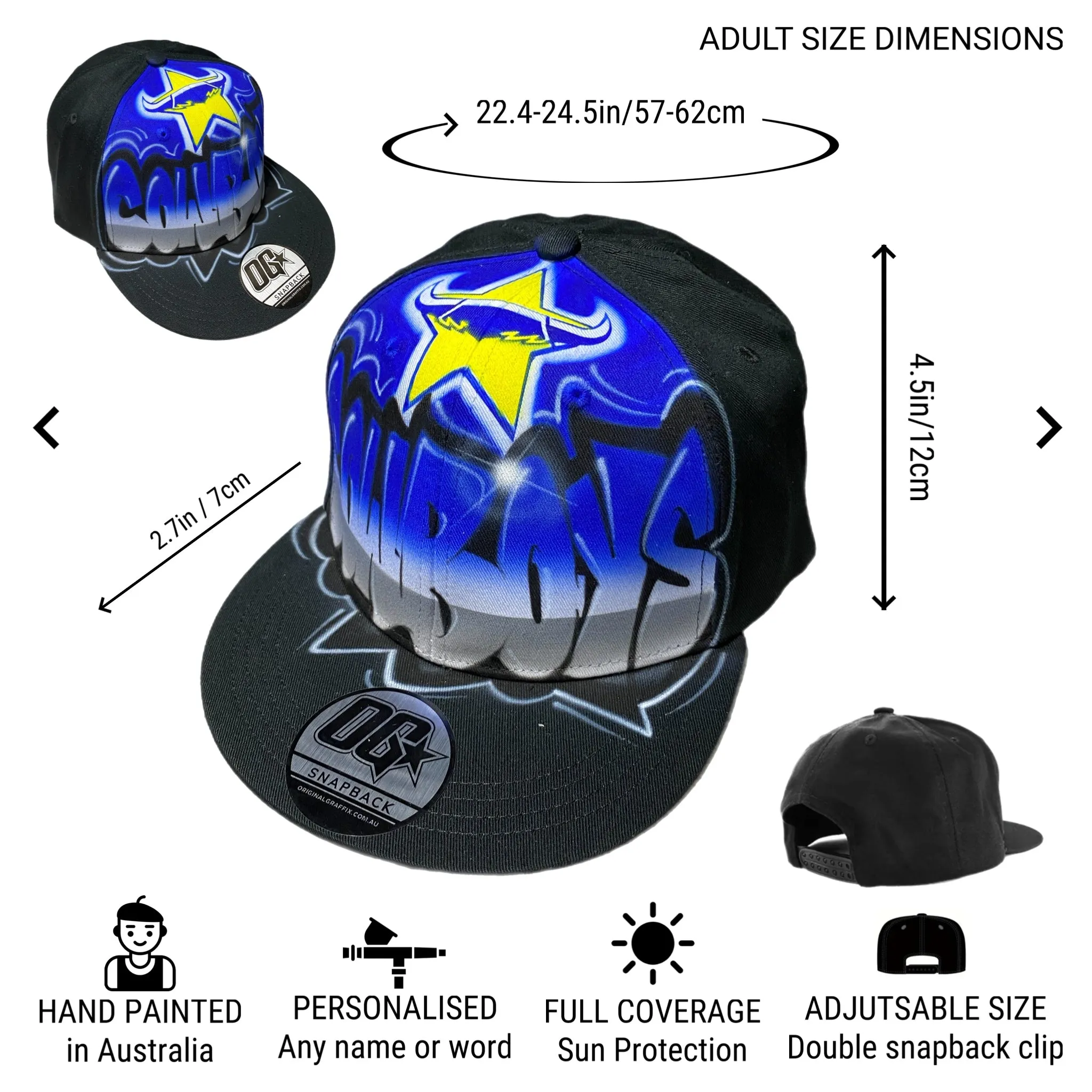 Cowboys Personalised Snapback Cap