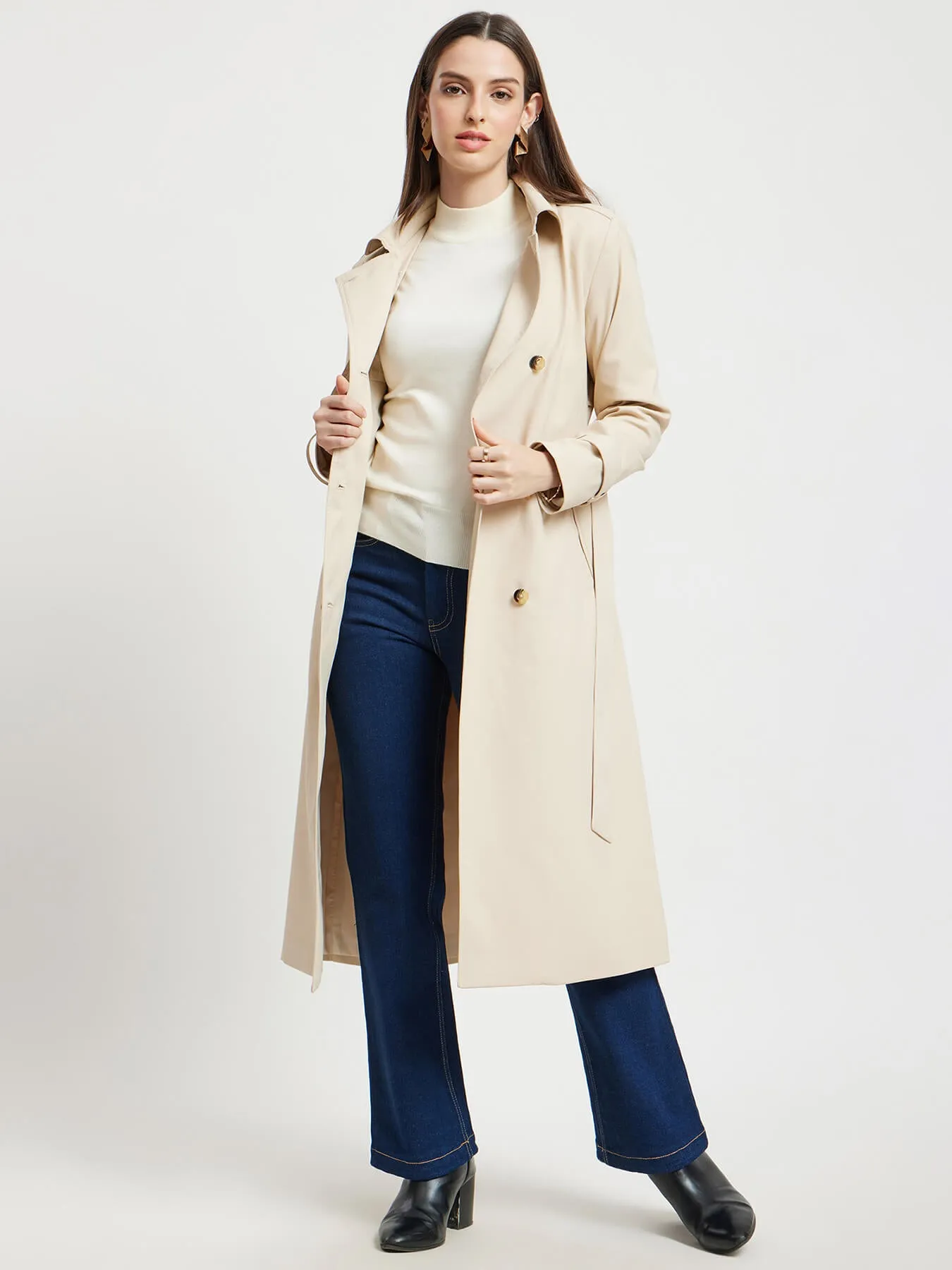 Double Breasted Trench - Beige