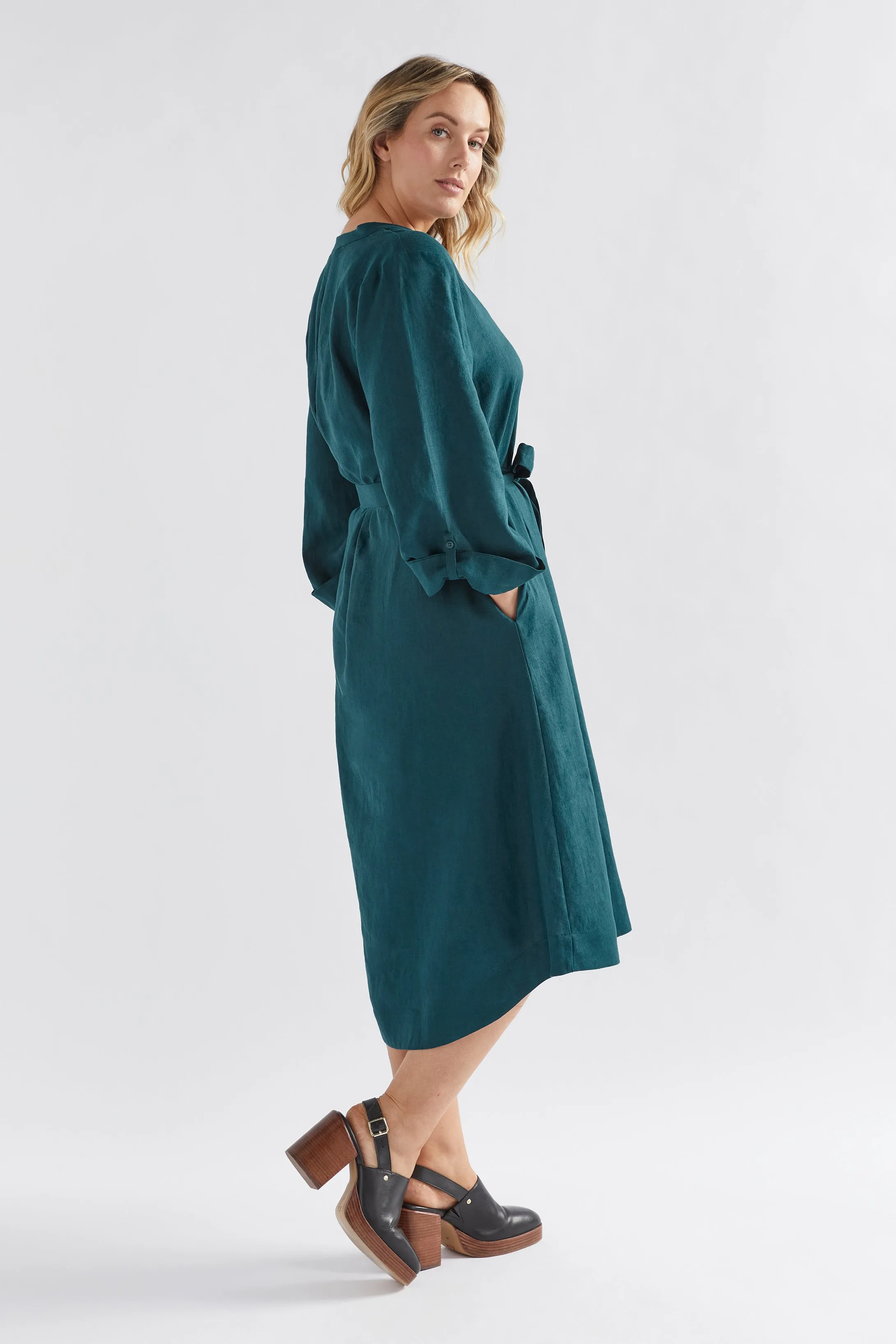 Elev Linen Shirt Dress