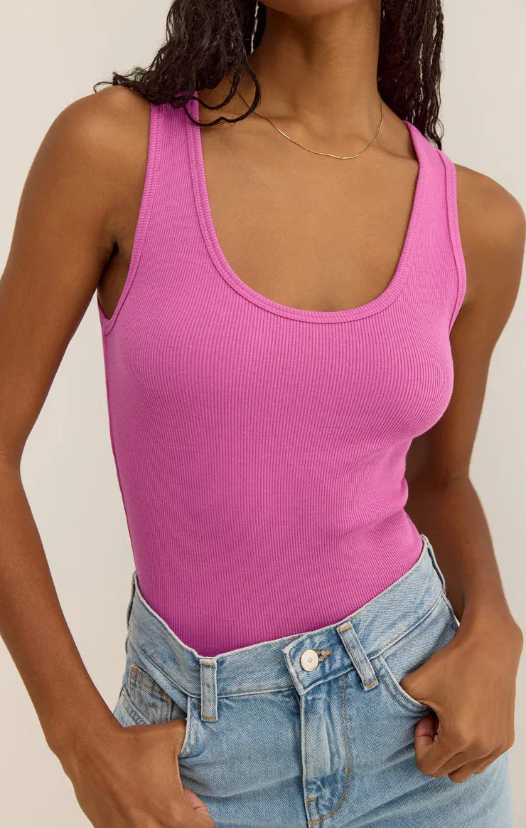 Essy Rib Top in Raspberry Sorbet