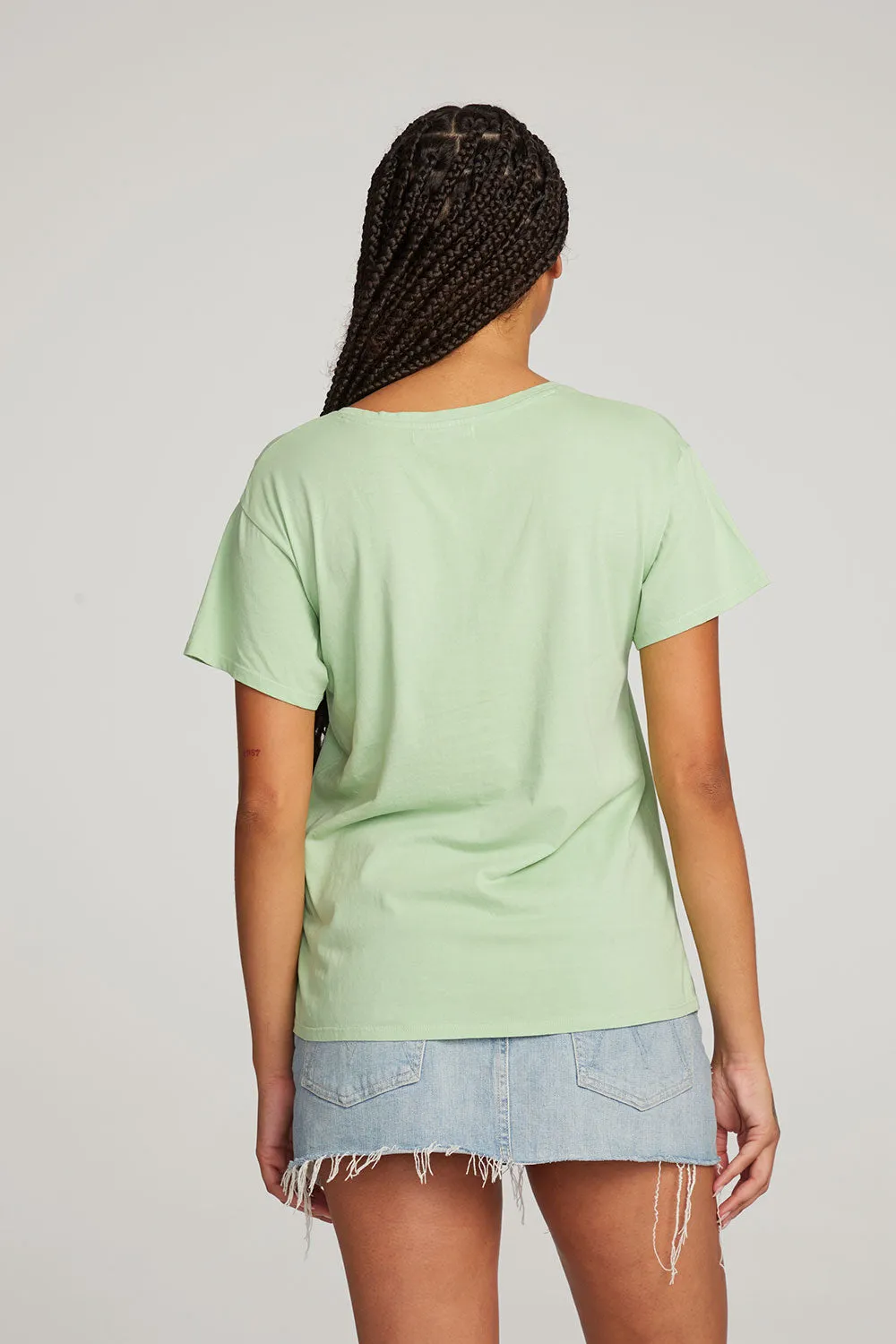 Everyday Essential Quiet Green V-neck Tee