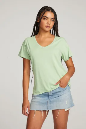 Everyday Essential Quiet Green V-neck Tee