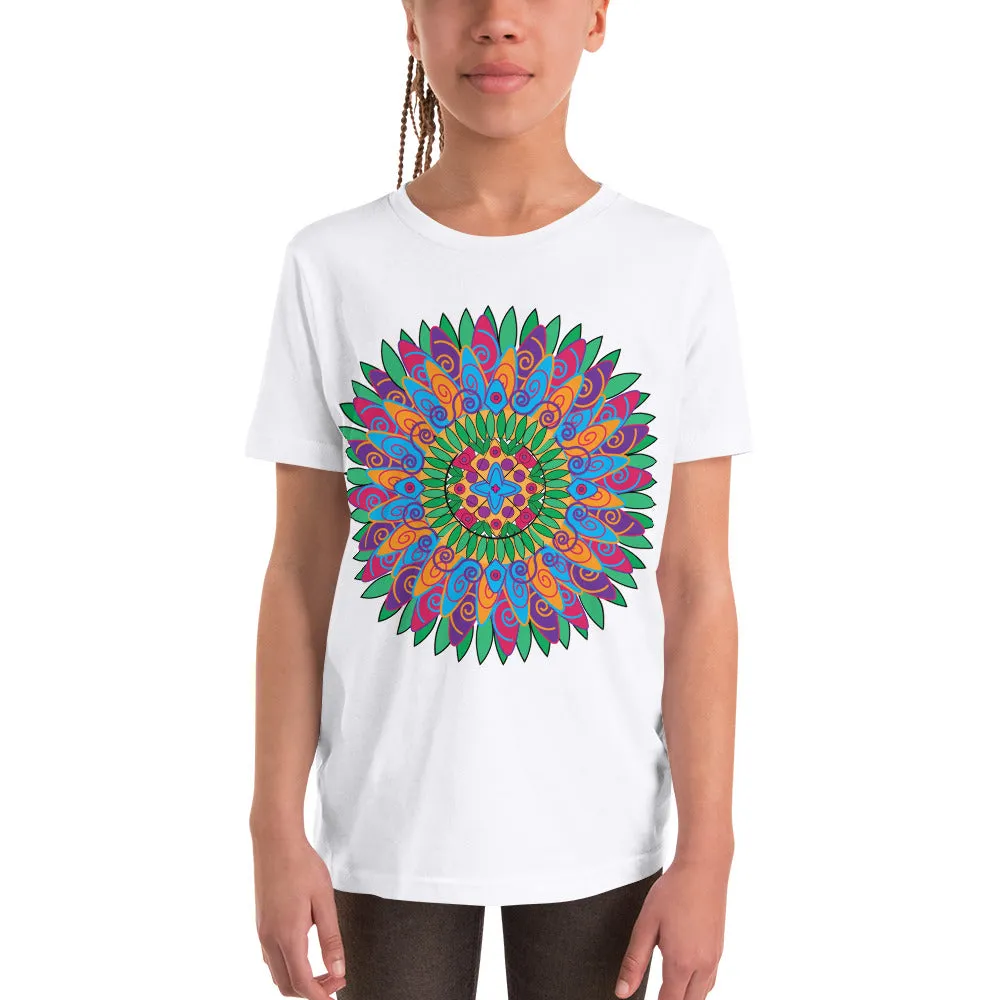 Flower Child Mandala T-shirt for kids, girls, teens Yoga Athletic Wear Athleisure Teen Kids Girls