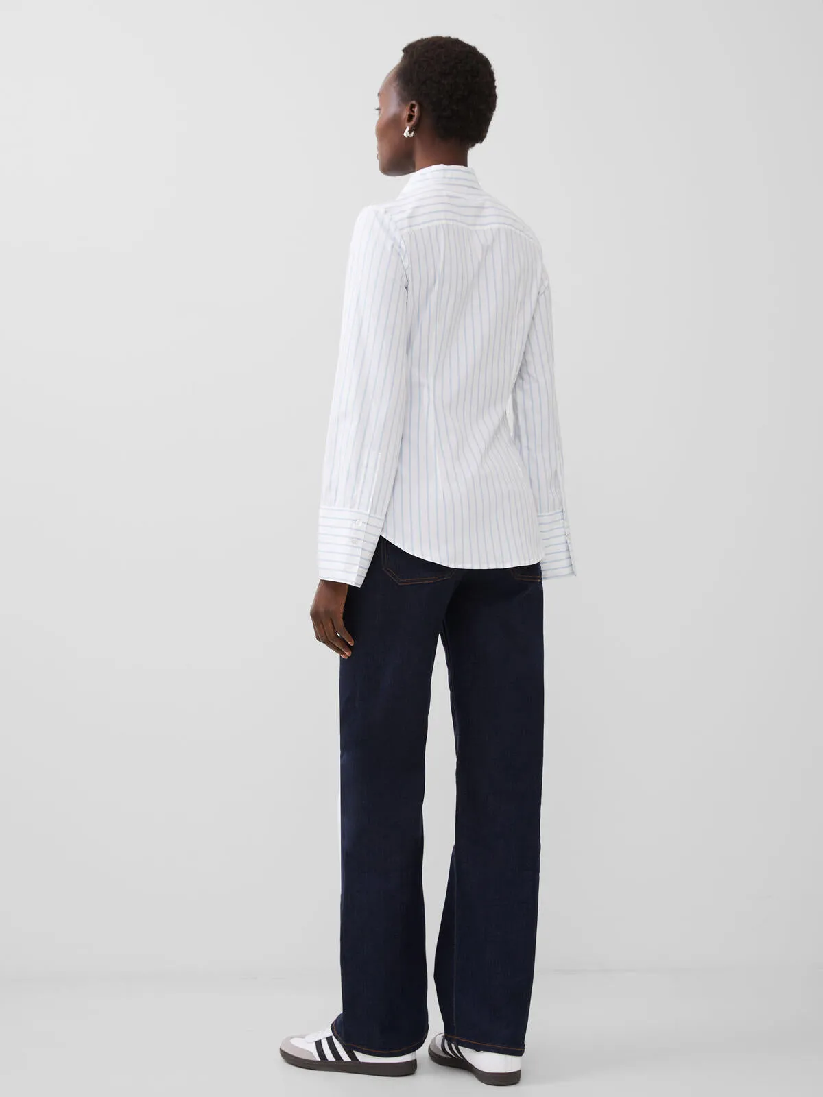 French Connection Isabelle Asymmetric Shirt-Linen White Cashmere-72WAJ