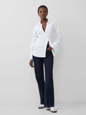 French Connection Isabelle Asymmetric Shirt-Linen White Cashmere-72WAJ