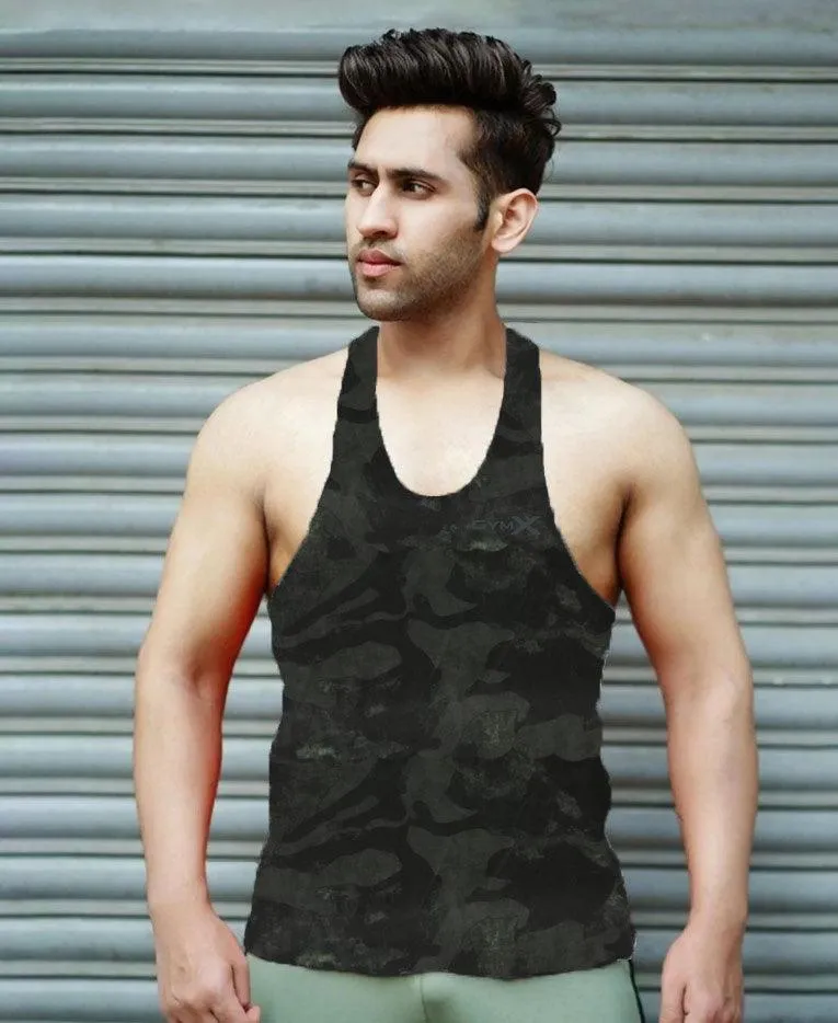 GymX Militery Green Stringer - Sale