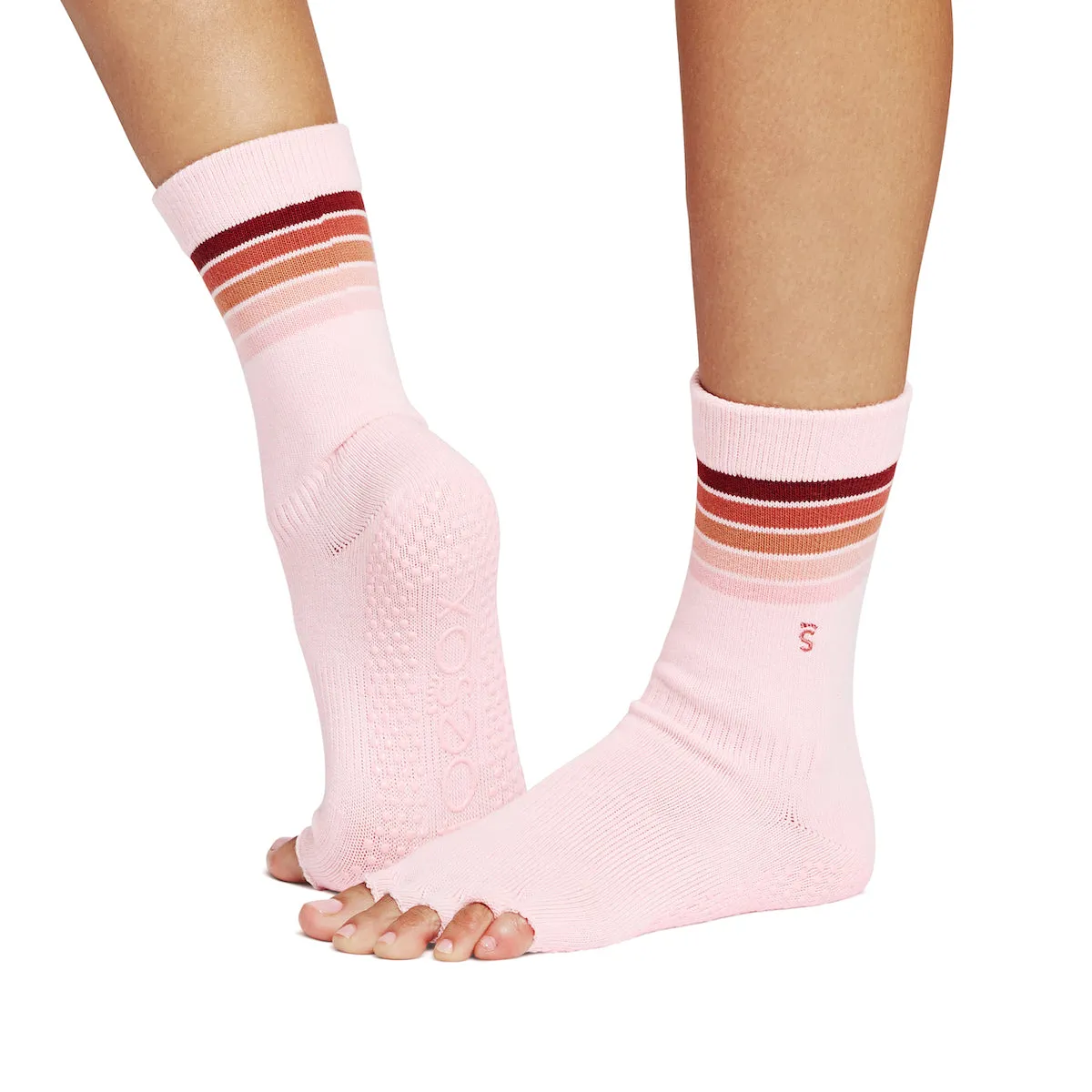 Half Toe Crew Grip Socks