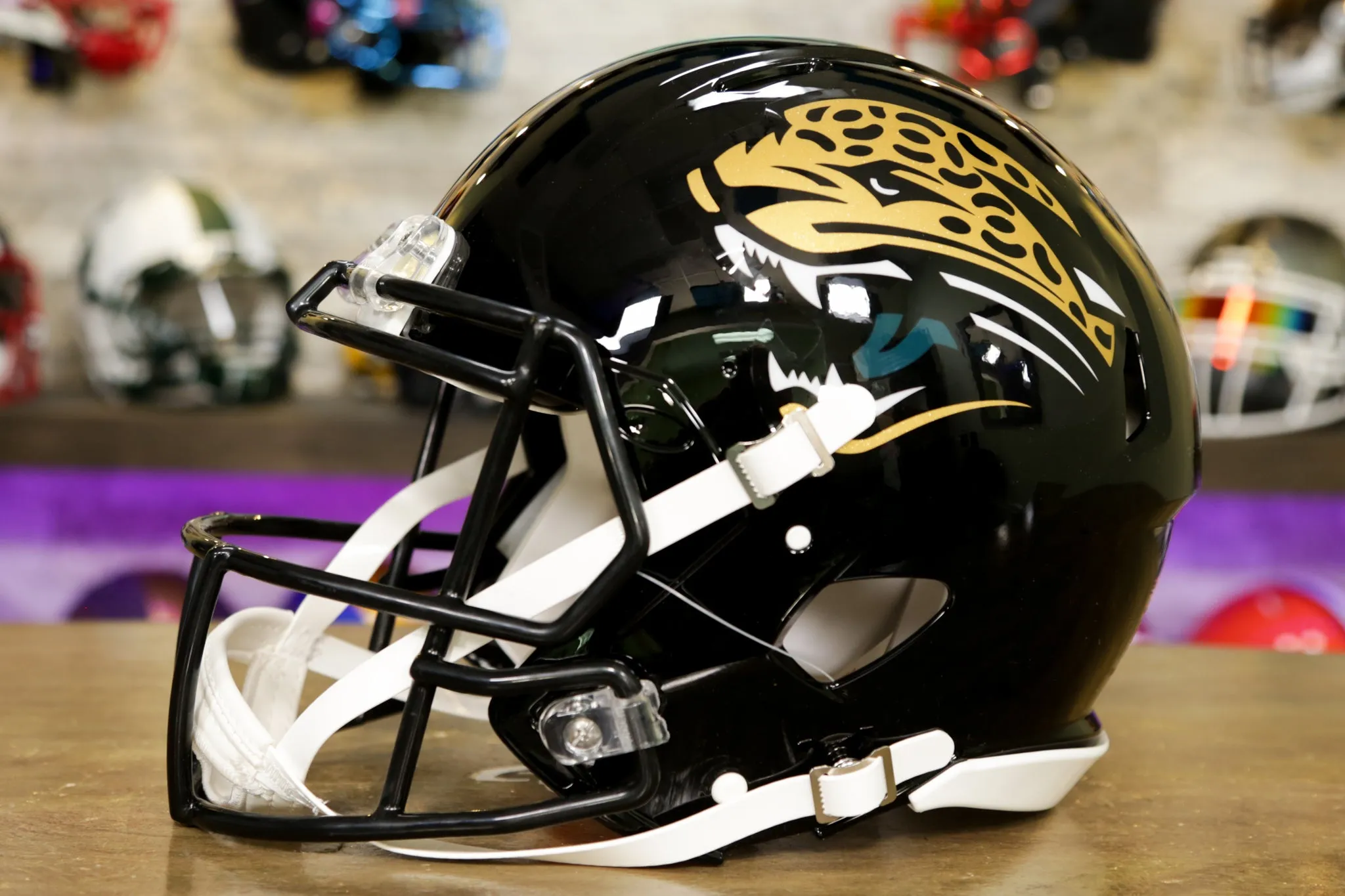 Jacksonville Jaguars Riddell Speed Authentic Helmet - 1995-2012 Throwback