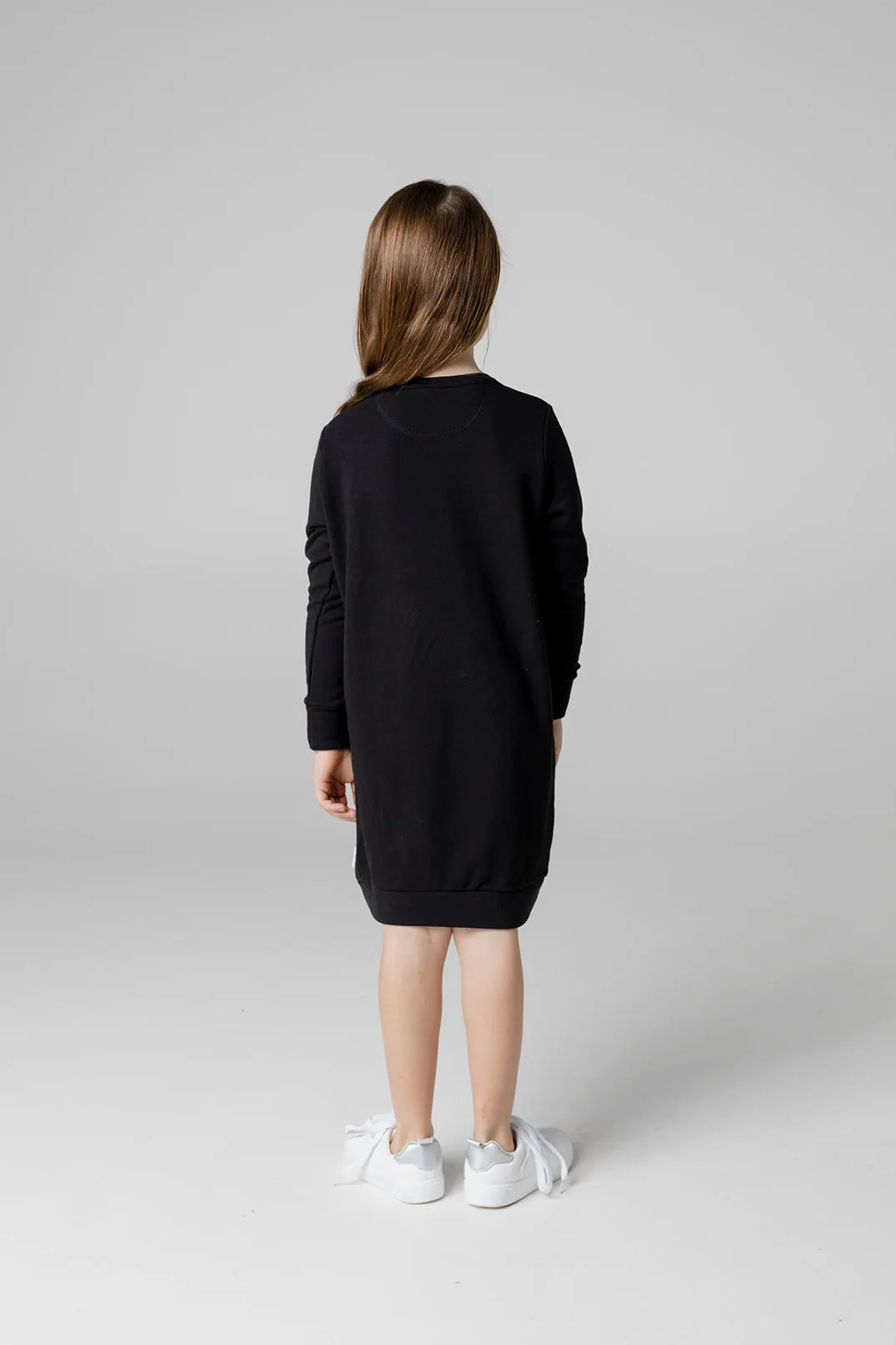 Jumper Dress - Black Fleece Bamboo