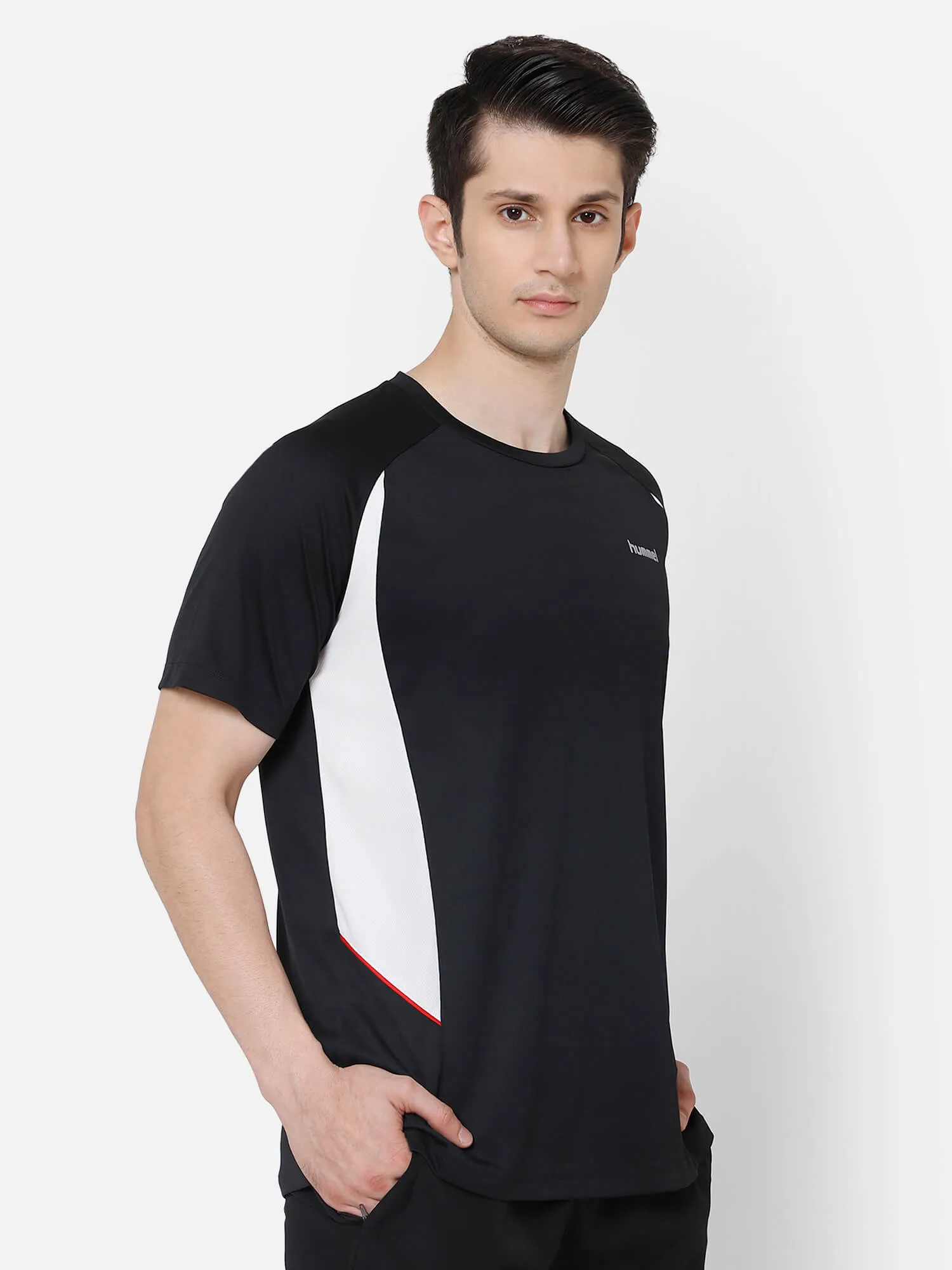 Kemper Round Neck Half Sleeve Solid Regular fit Polyester T-shirt for Men Comfortable Breathable Fabric Stretchable for Everyday Use Ideal for Yoga Training Gym Running or Performance