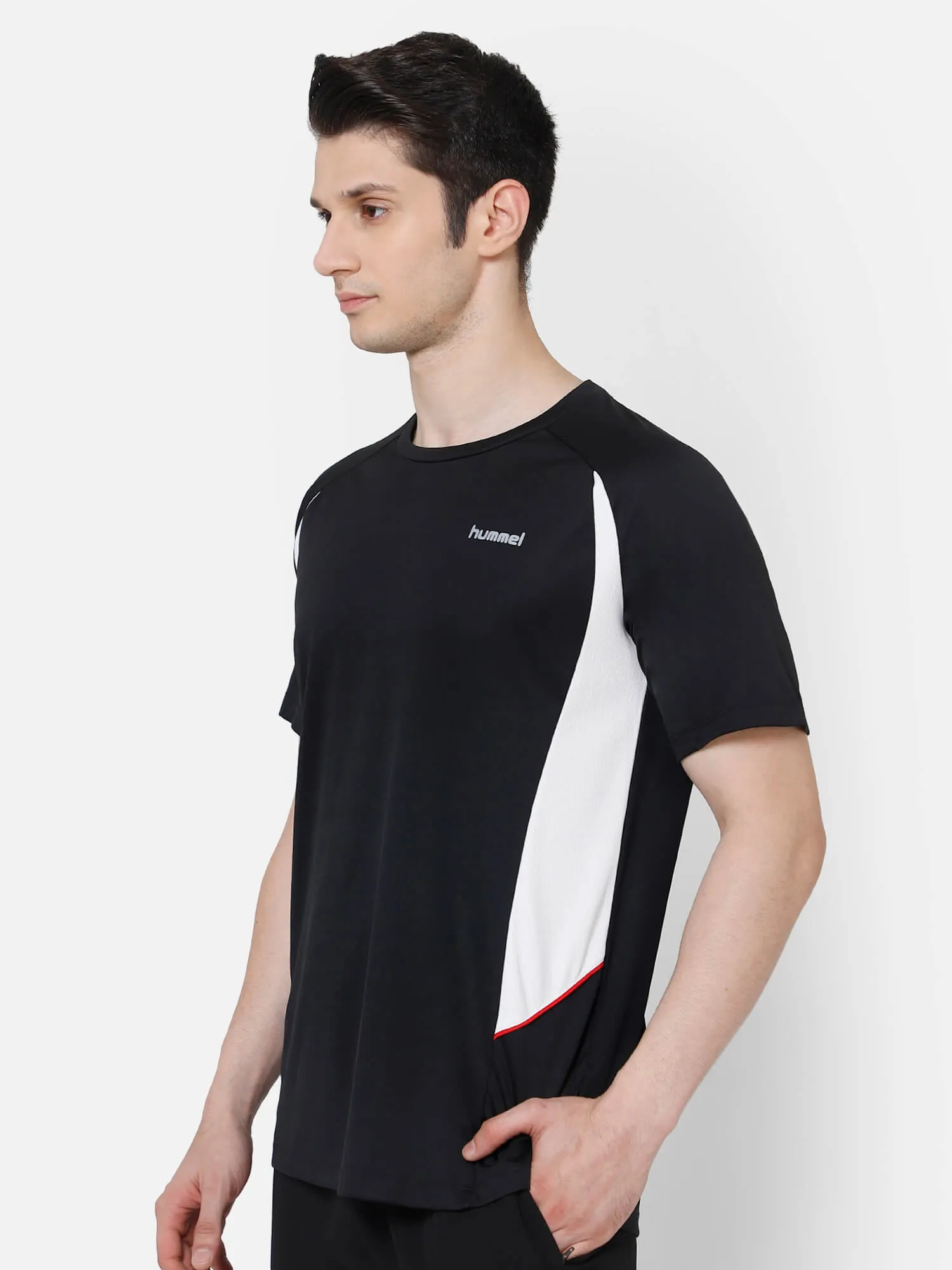 Kemper Round Neck Half Sleeve Solid Regular fit Polyester T-shirt for Men Comfortable Breathable Fabric Stretchable for Everyday Use Ideal for Yoga Training Gym Running or Performance