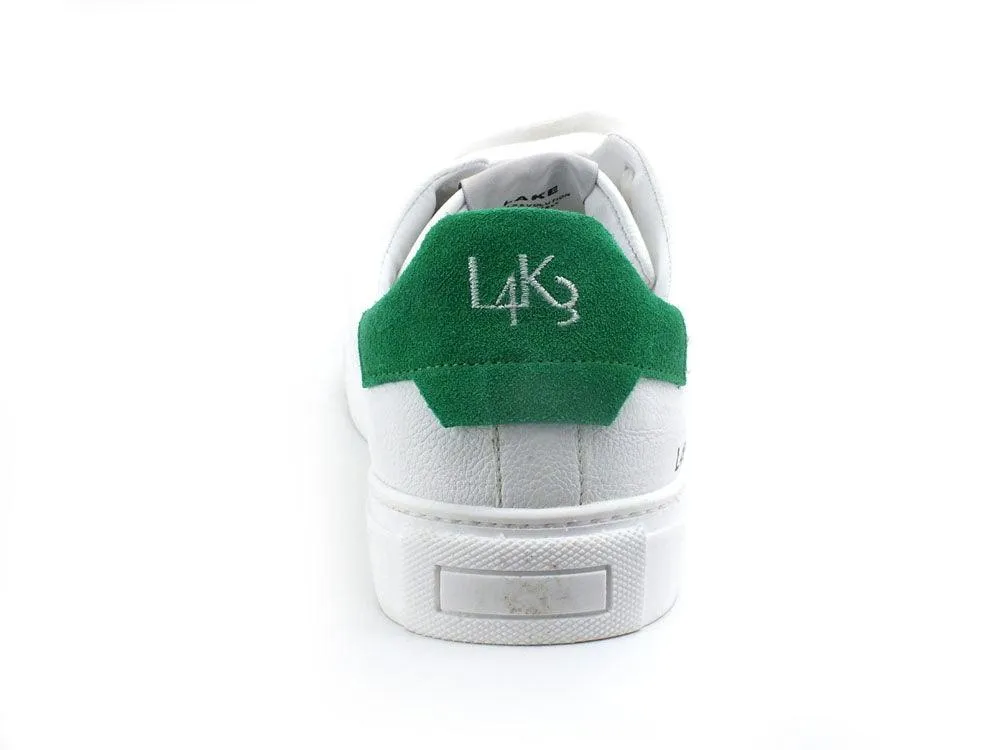 L4K3 College 4 Sneaker Pelle Tricolor Bianco Verde F62-COL