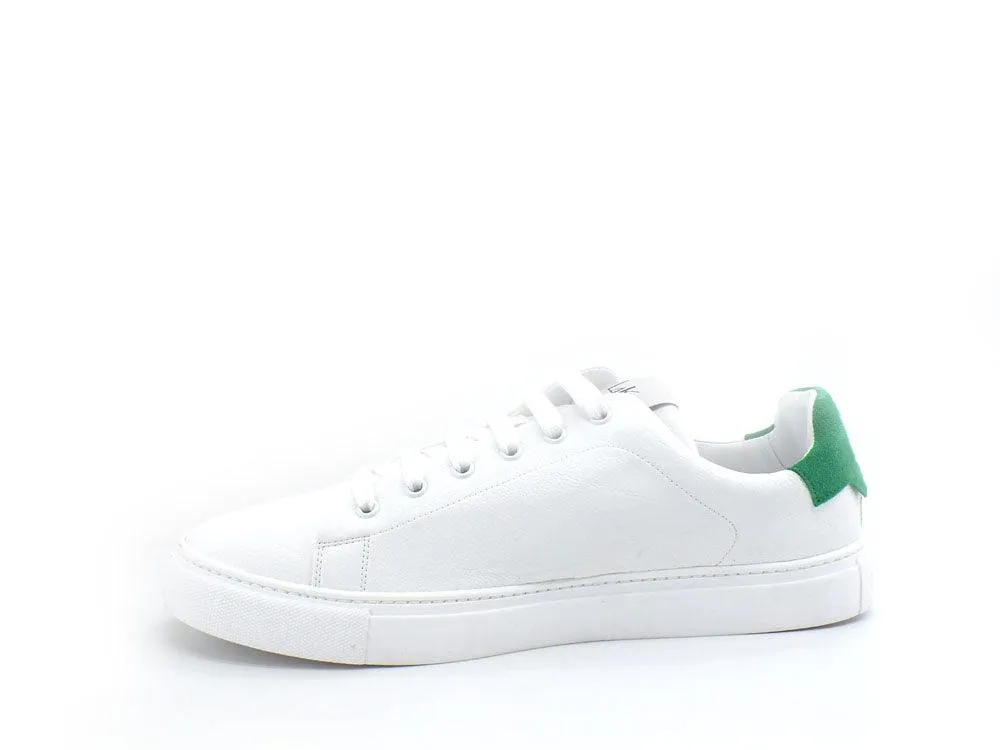 L4K3 College 4 Sneaker Pelle Tricolor Bianco Verde F62-COL