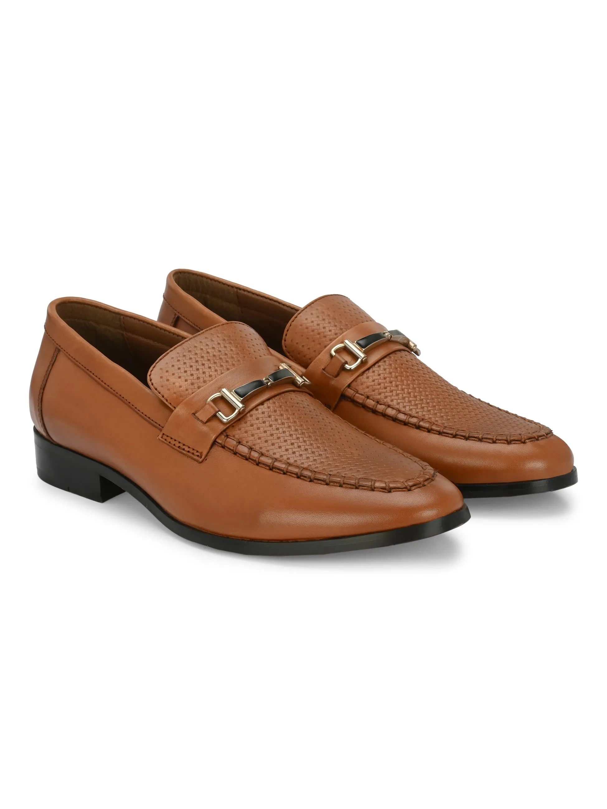 Metro Tan Buckle Slip-Ons