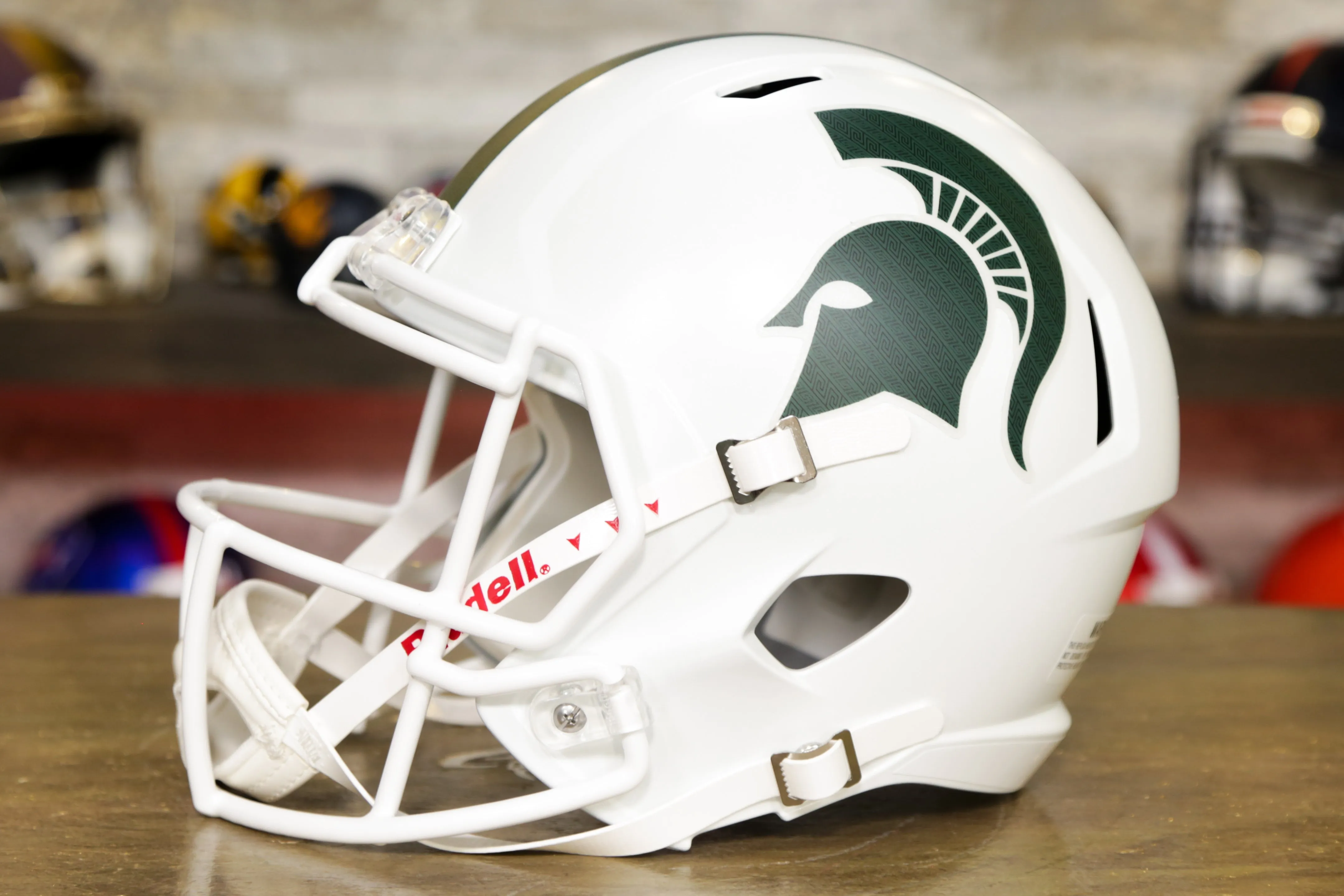 Michigan State Spartans Riddell Speed Replica Helmet - Gloss White