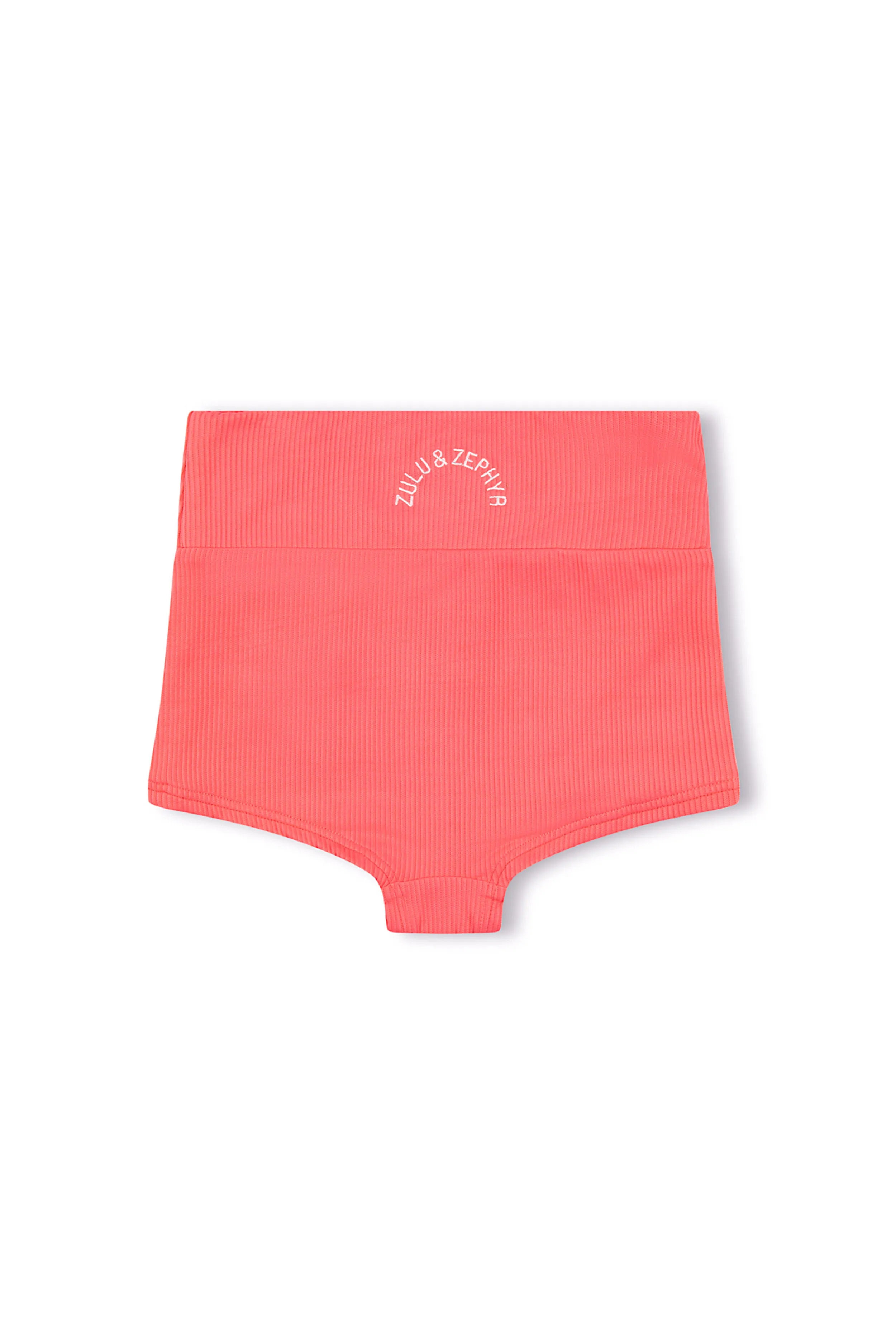 Mini Rib Logo Boy Short - Coral